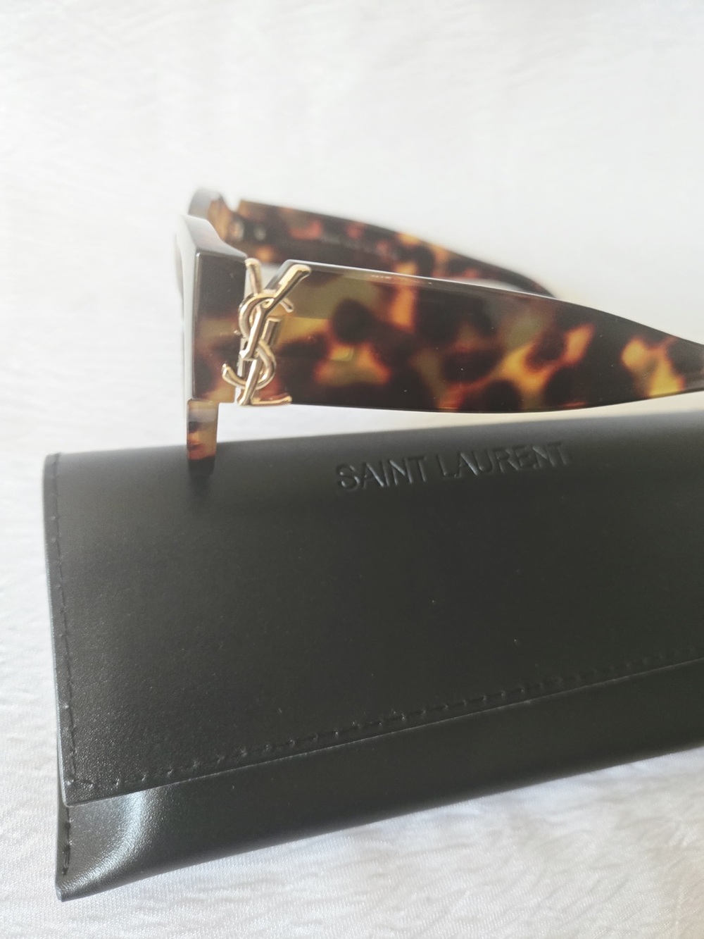 Saint Laurent Brown Sunglasses Gold logo - Picture 3 of 6